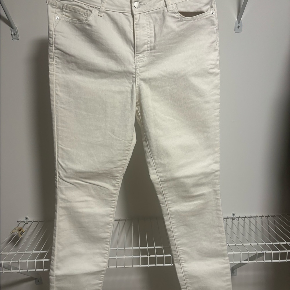 Old Navy Women's Straight Leg Cream Jeans